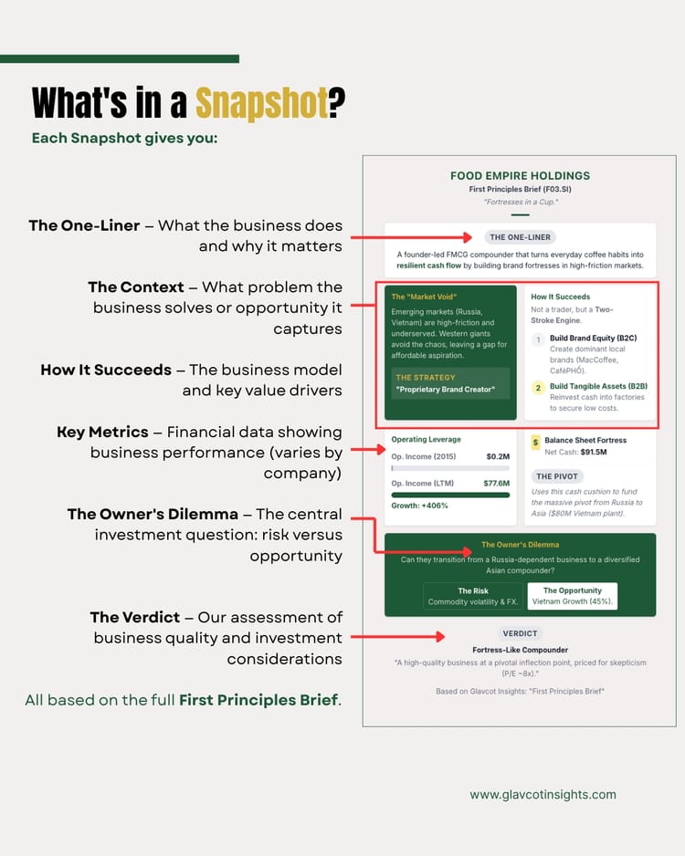 Company Snapshots: Quick Reference for Business Analysis